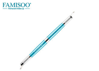 آبی رنگ دست قلم تاتو قلم از جنس استنلس استیل، Microblading قلم تاتو